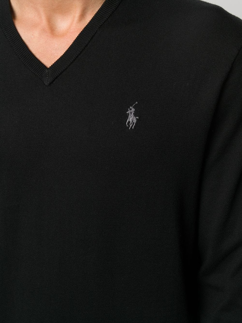 logo embroidered cotton jumper 5