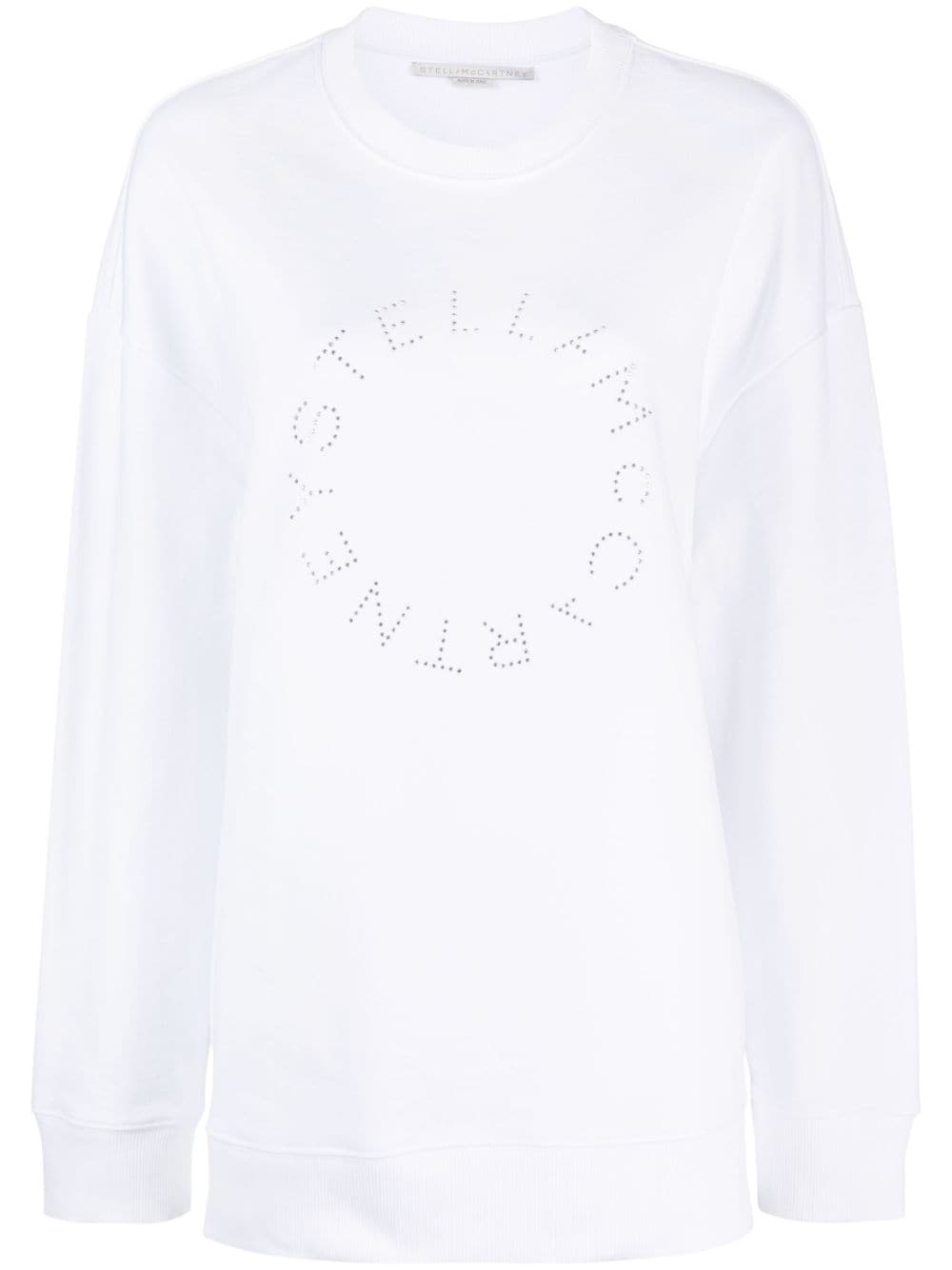 rhinestone-embellished logo sweatshirt - 1