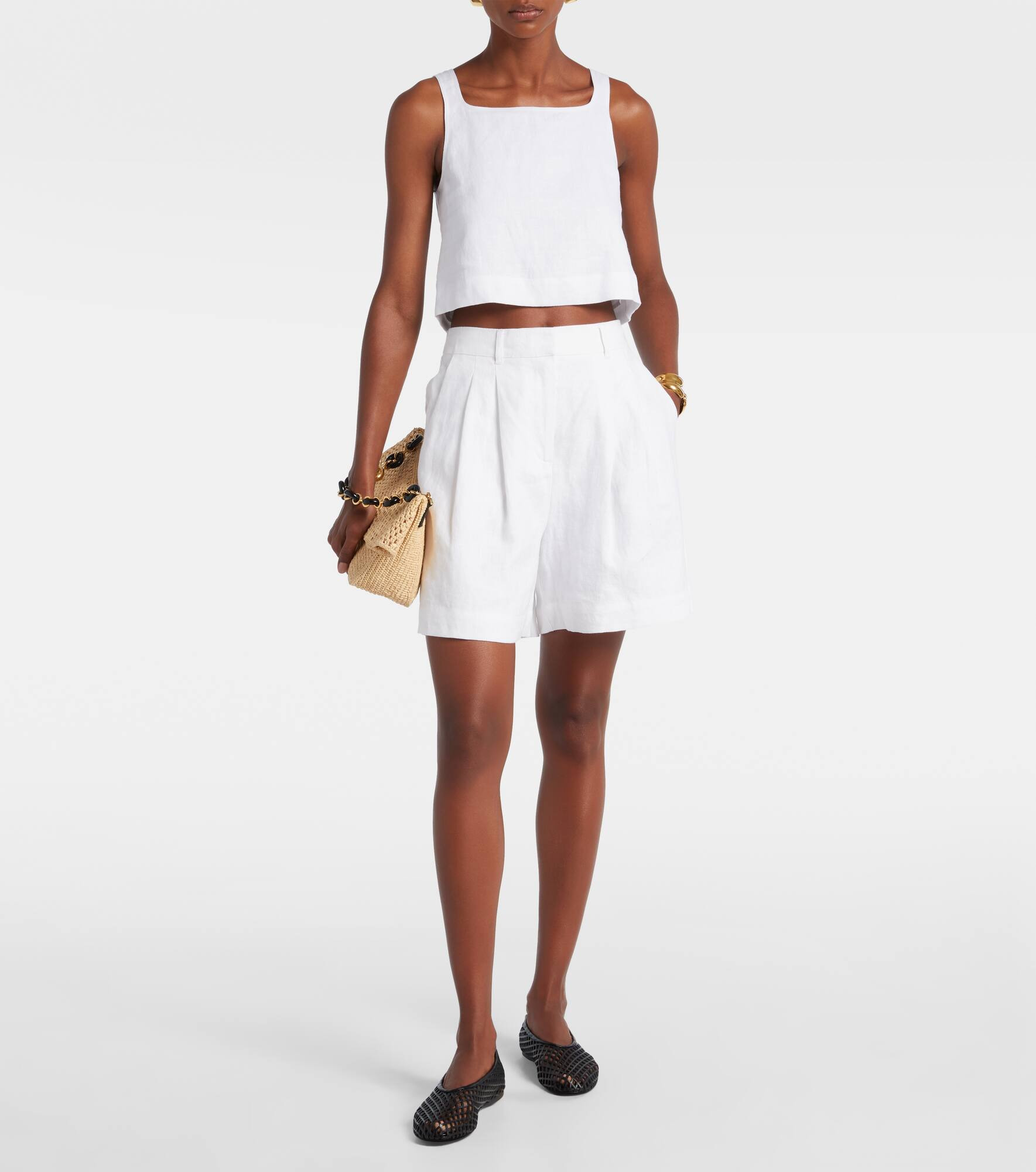 Marchello high-rise linen shorts - 2