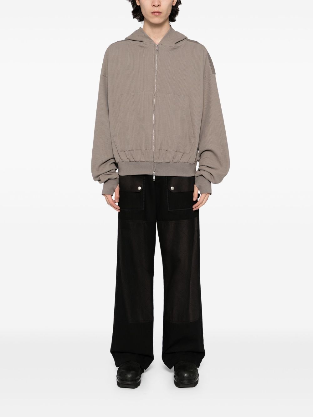 waffle-effect hoodie - 2
