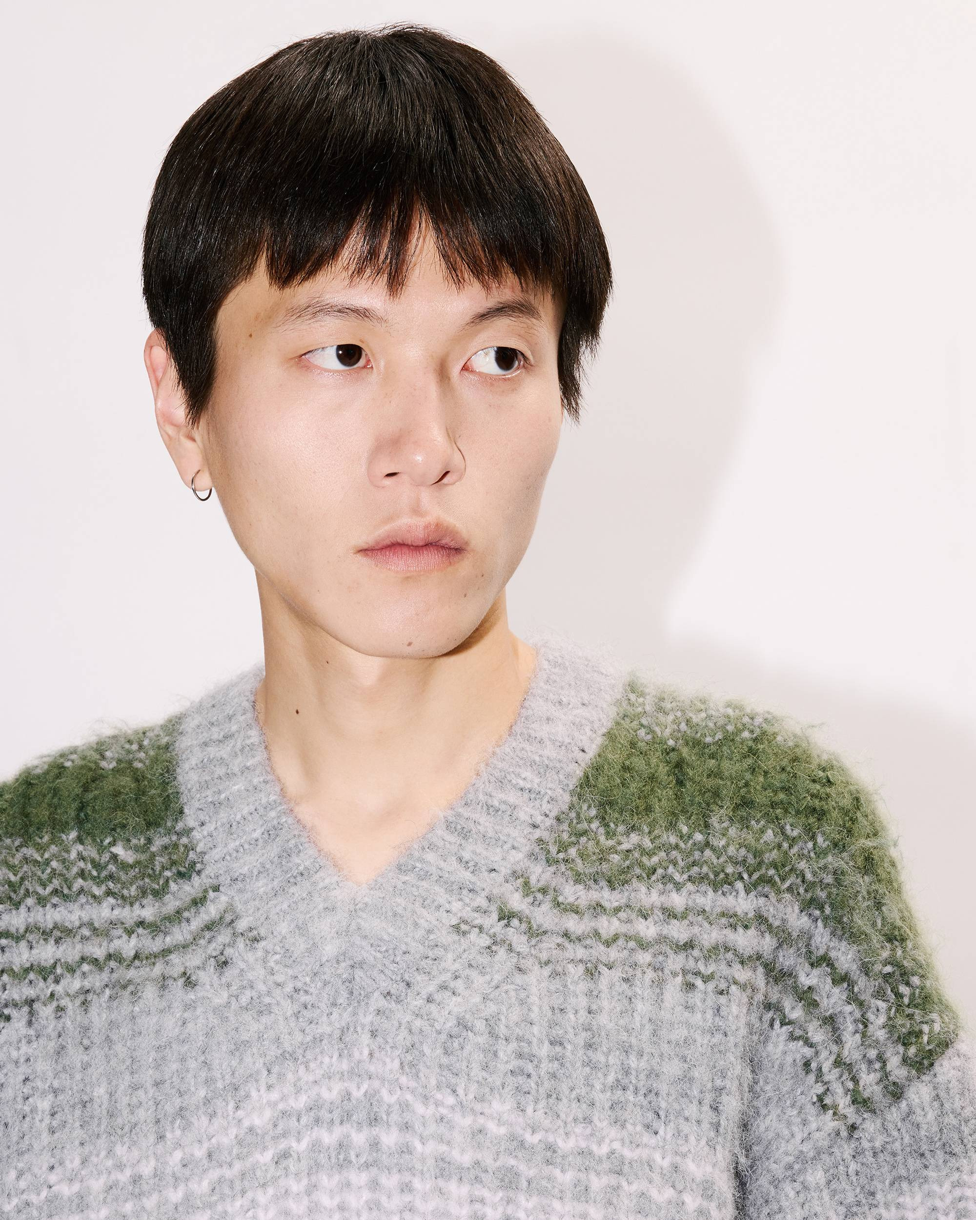 'KENZO Speed Stripe' jumper in mixed alpaca wool - 6