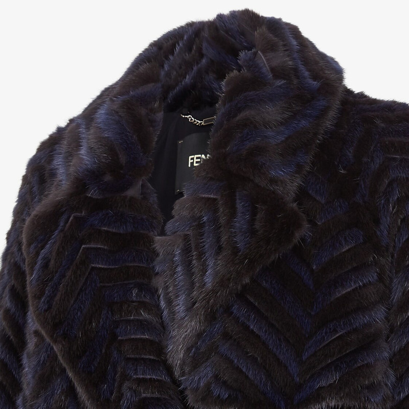 Multicolor mink coat 3