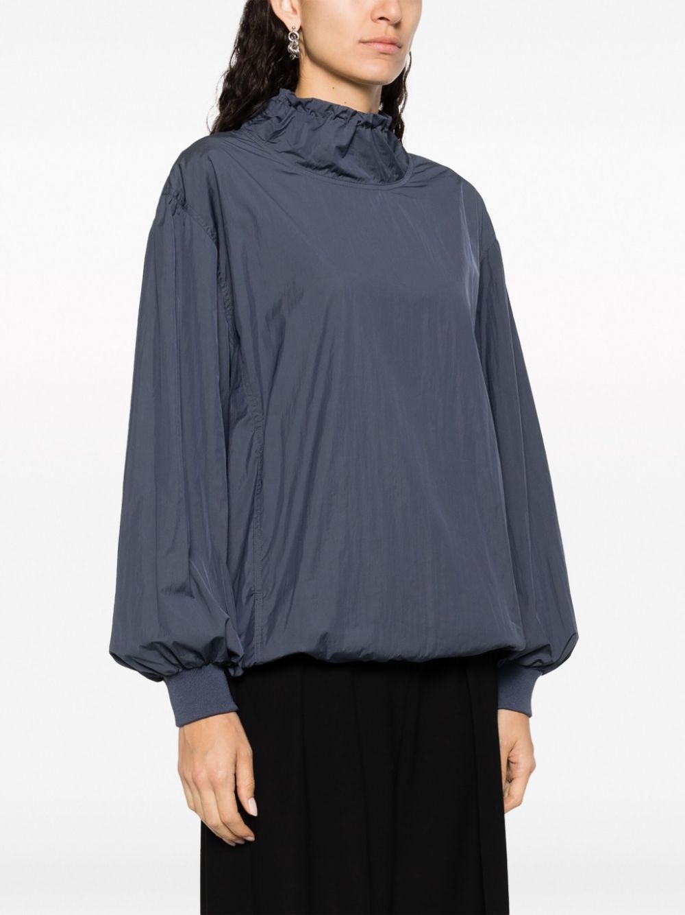 drawstring-neck lightweight jacket - 3