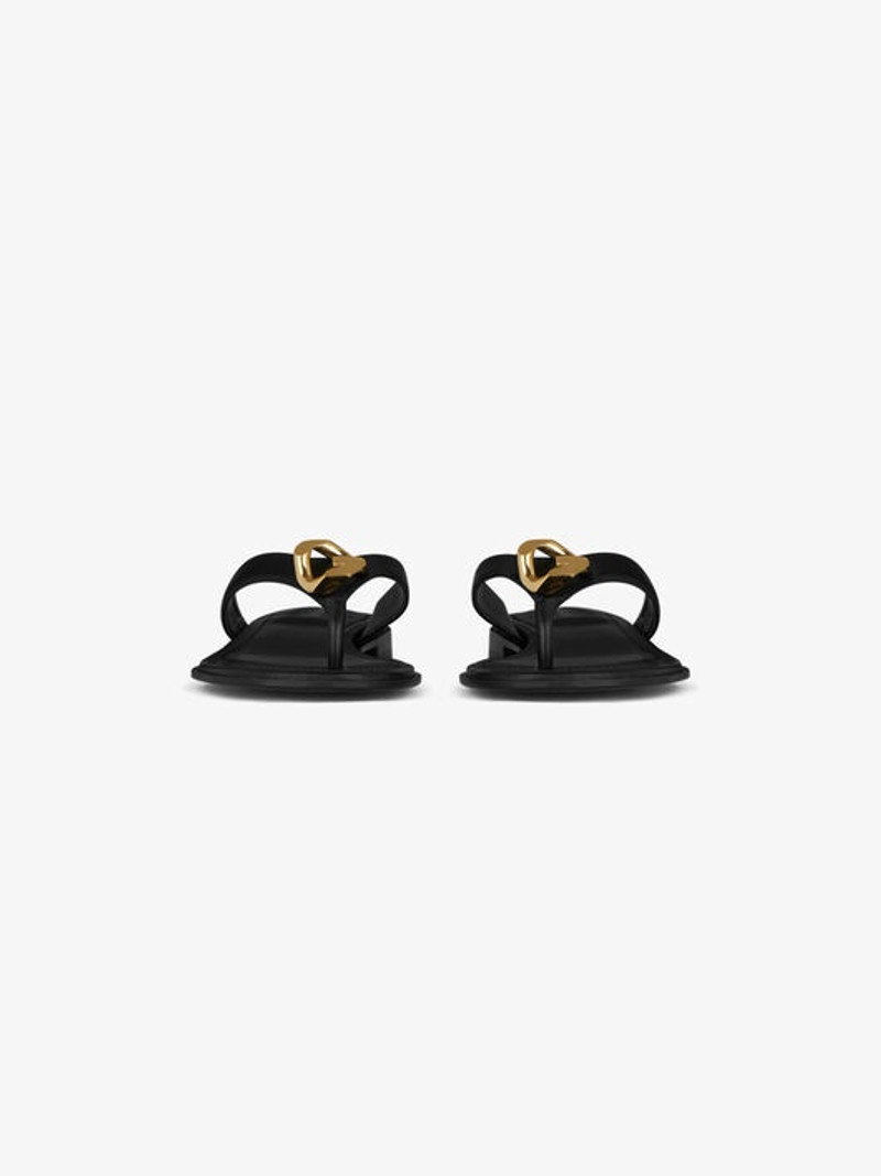 Givenchy G CHAIN BUCKLE SANDALS IN LEATHER outlook