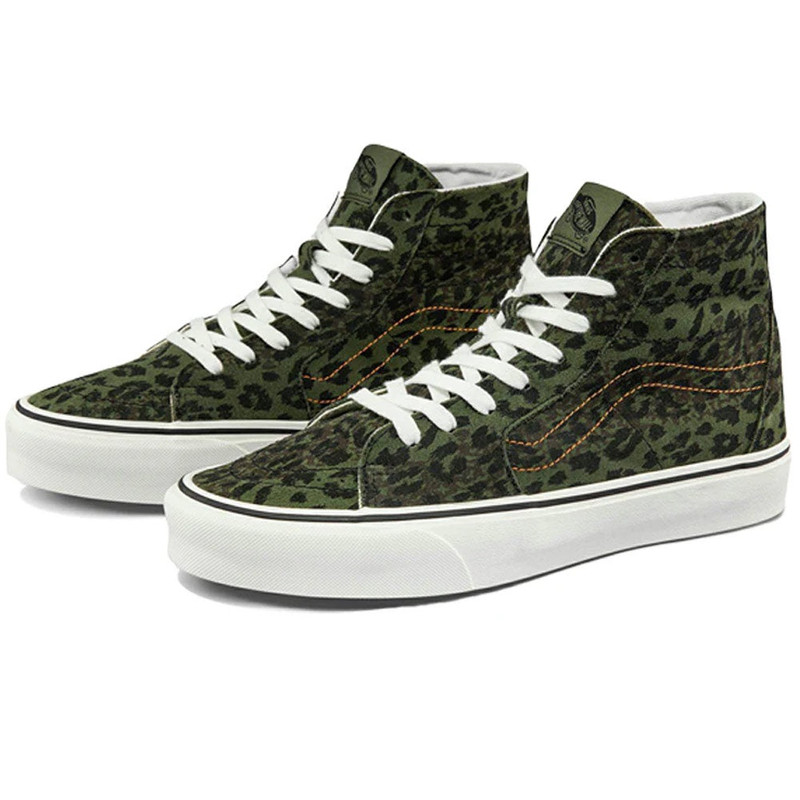 Vans Sk8-Hi 가늘게 한 leopard 인쇄 운동화 outlook