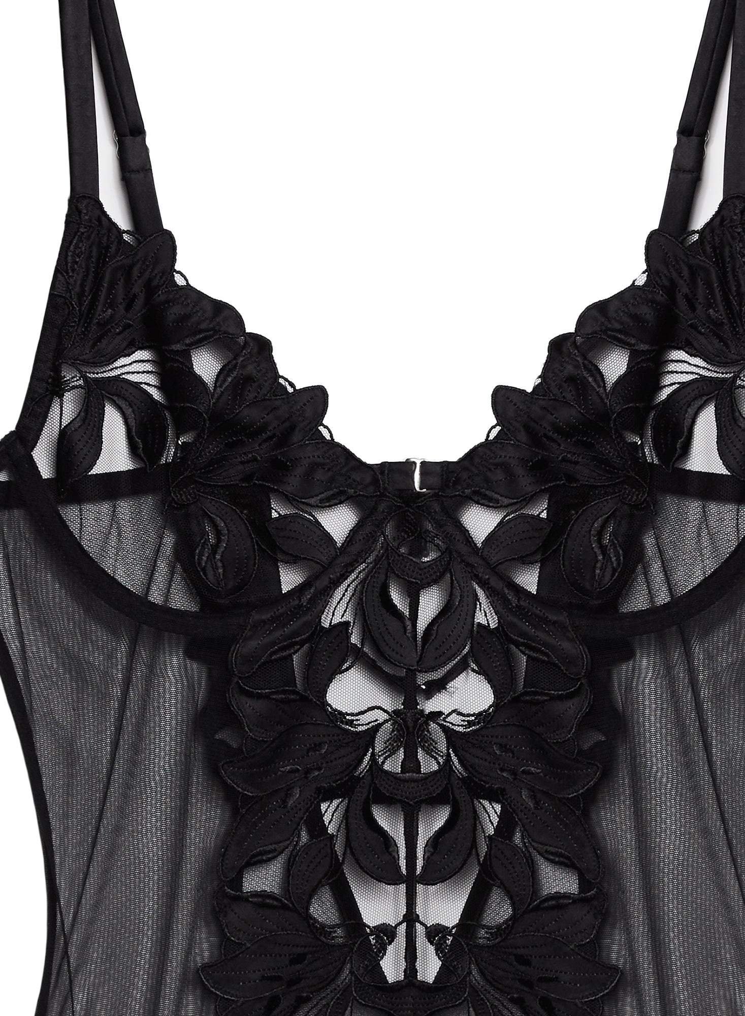 Lily Embroidery Cupped Bodysuit - 9