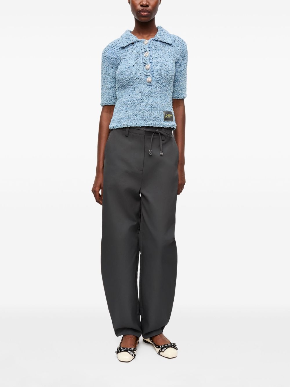 knitted polo shirt - 2