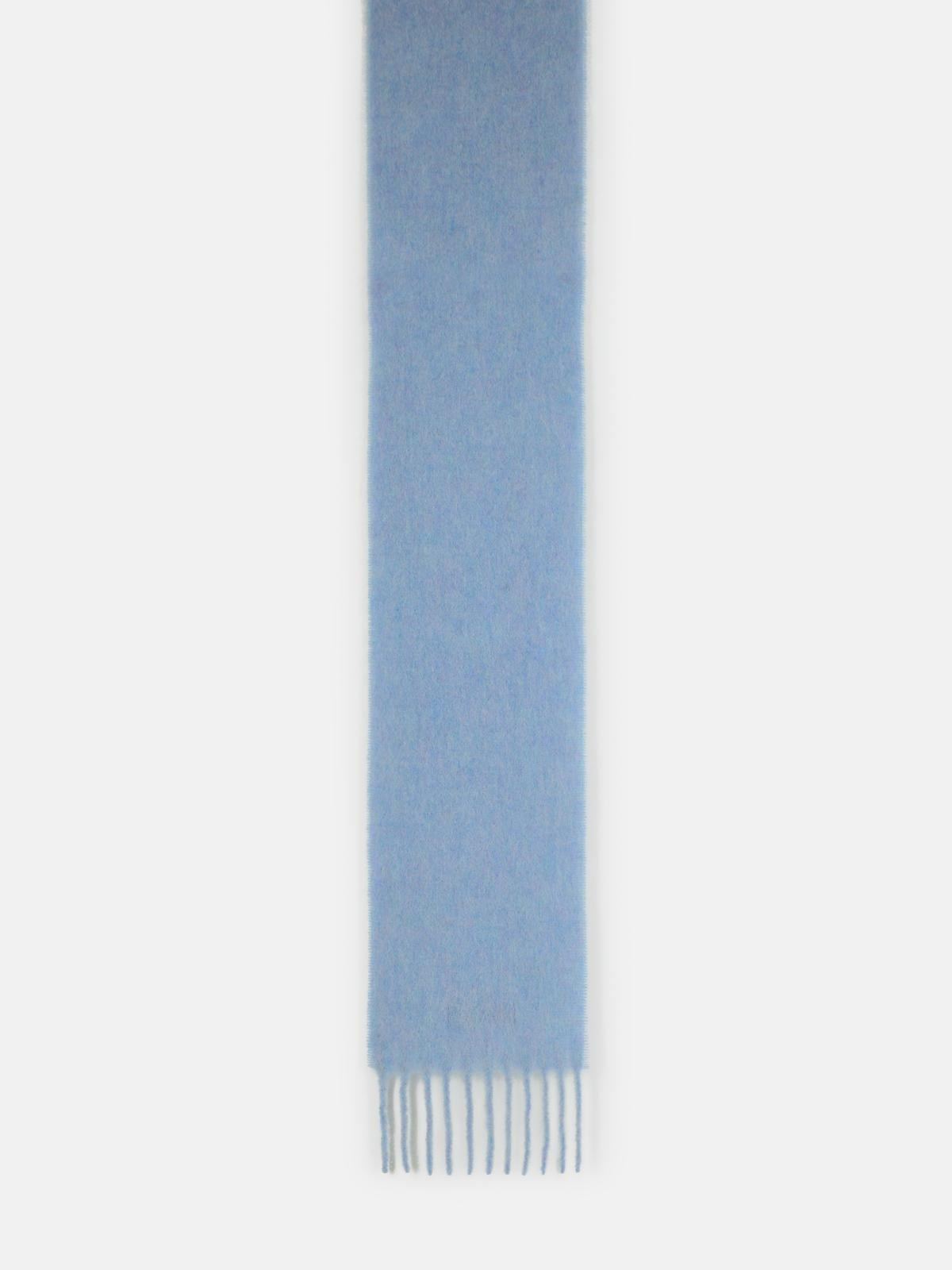 LIGHT BLUE ALPACA BLEND SCARF - 1