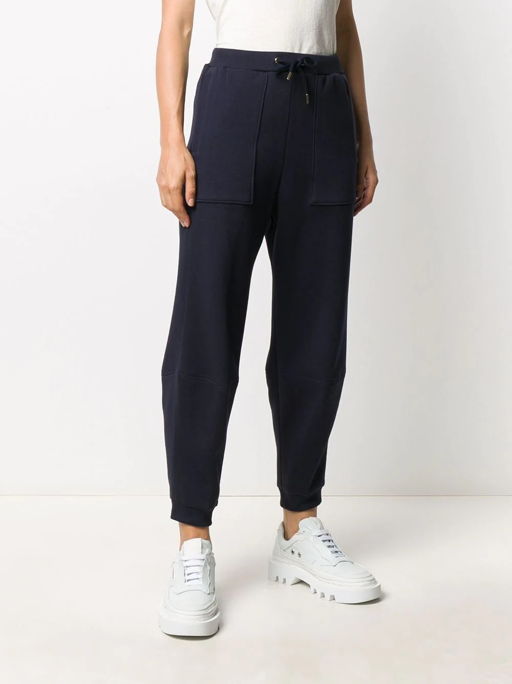 tapered drawstring track pants - 3