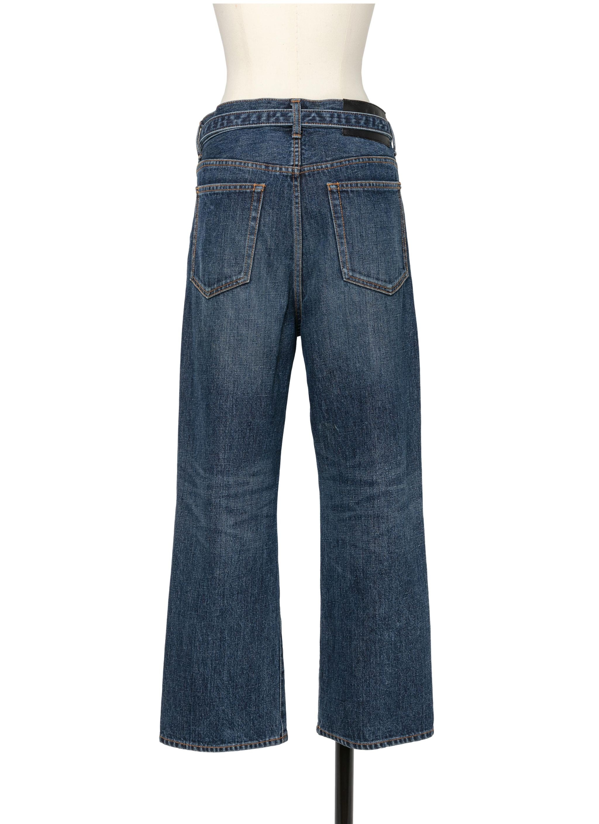 Boot Cut Denim Pants - 4