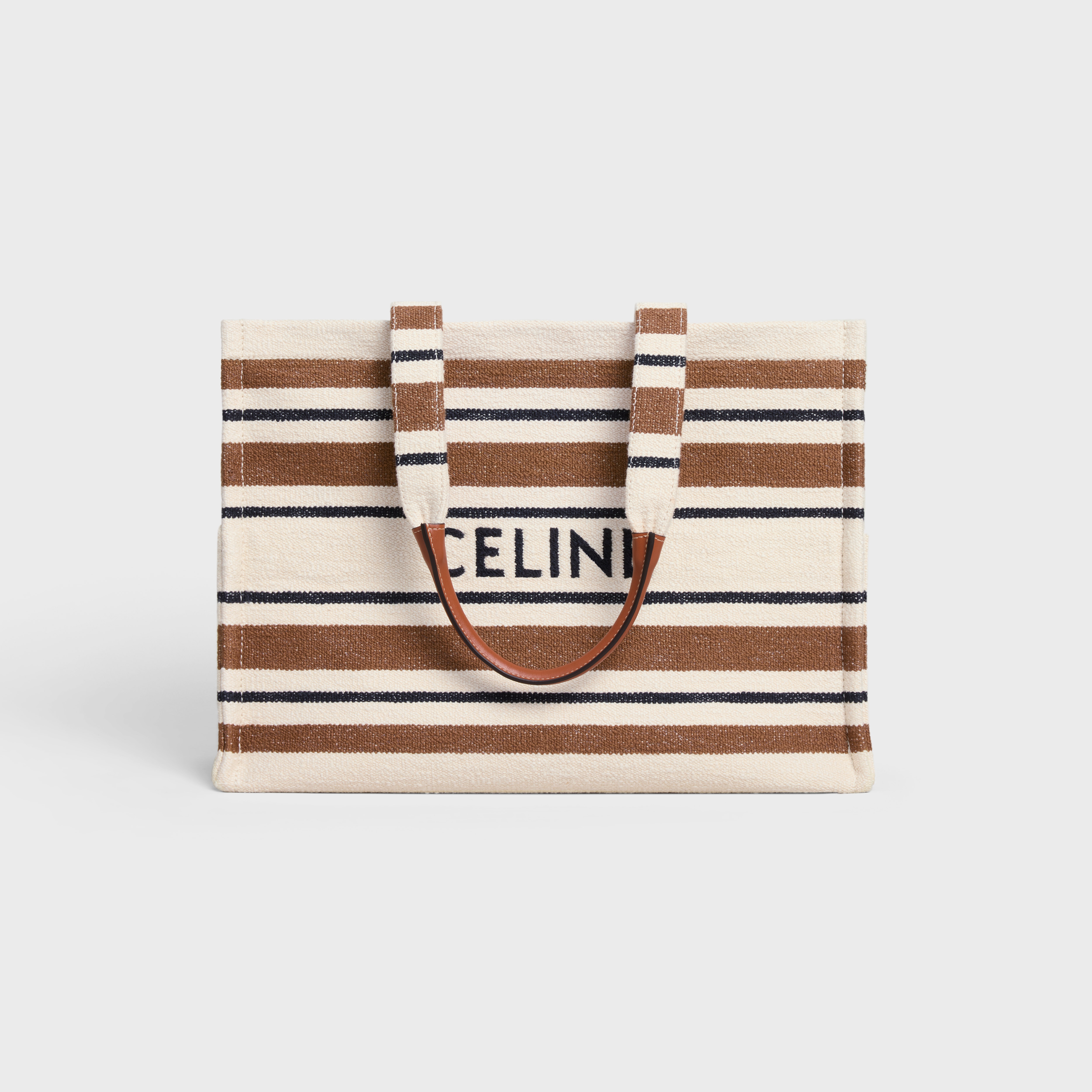 Large Cabas Thais in striped textile with celine JACQUARD - 3