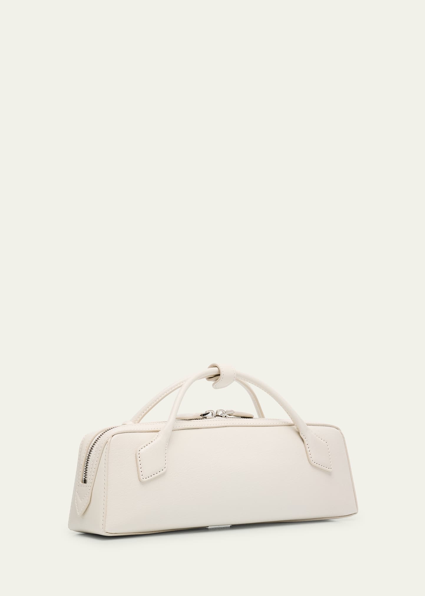 Le Teckel Top-Handle Bag in Grained Leather - 3