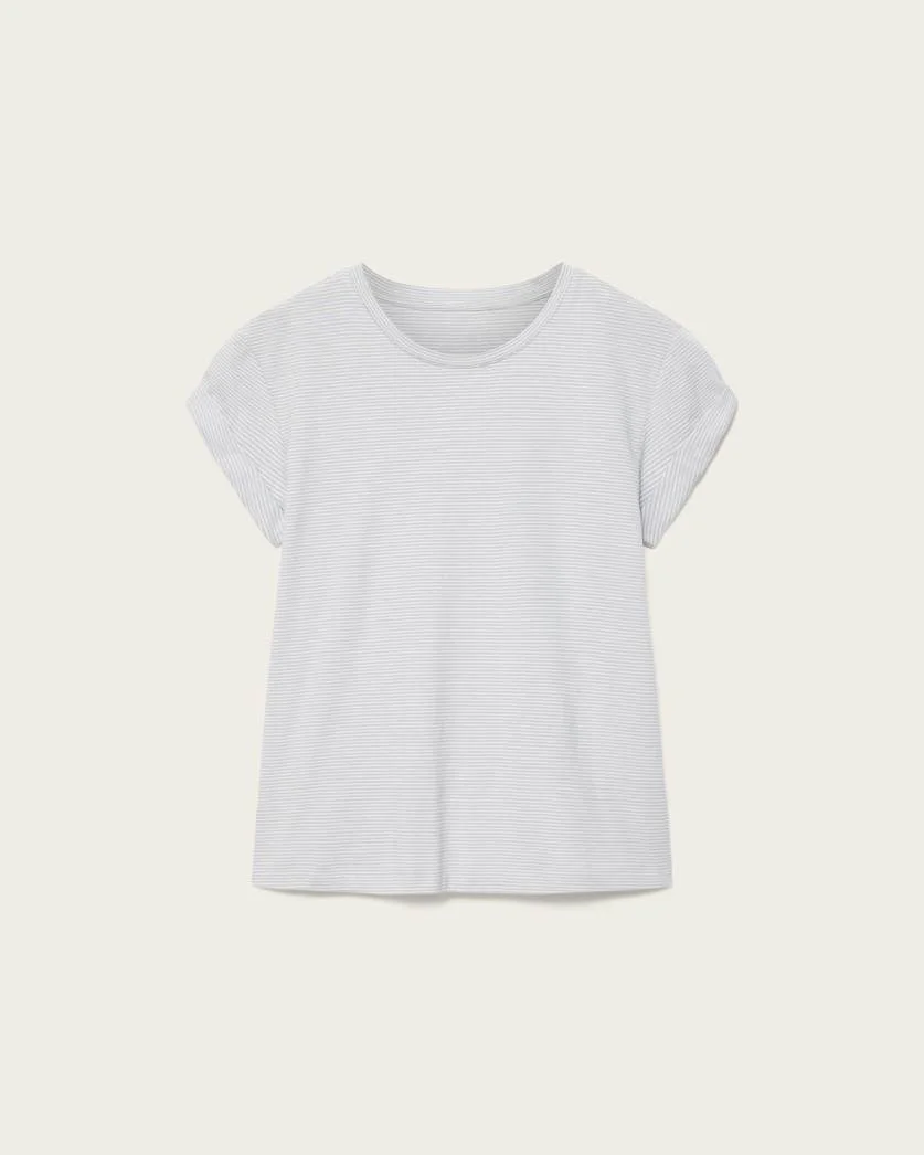 ANNA STRIPED COTTON T-SHIRT - 1