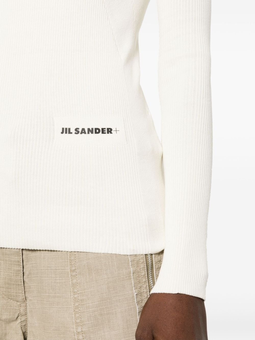 logo-print fitted jumper - 5
