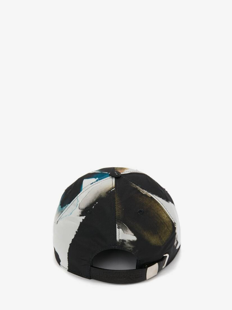 Men's Watercolour Graffiti Baseball Cap in Multicolour 4