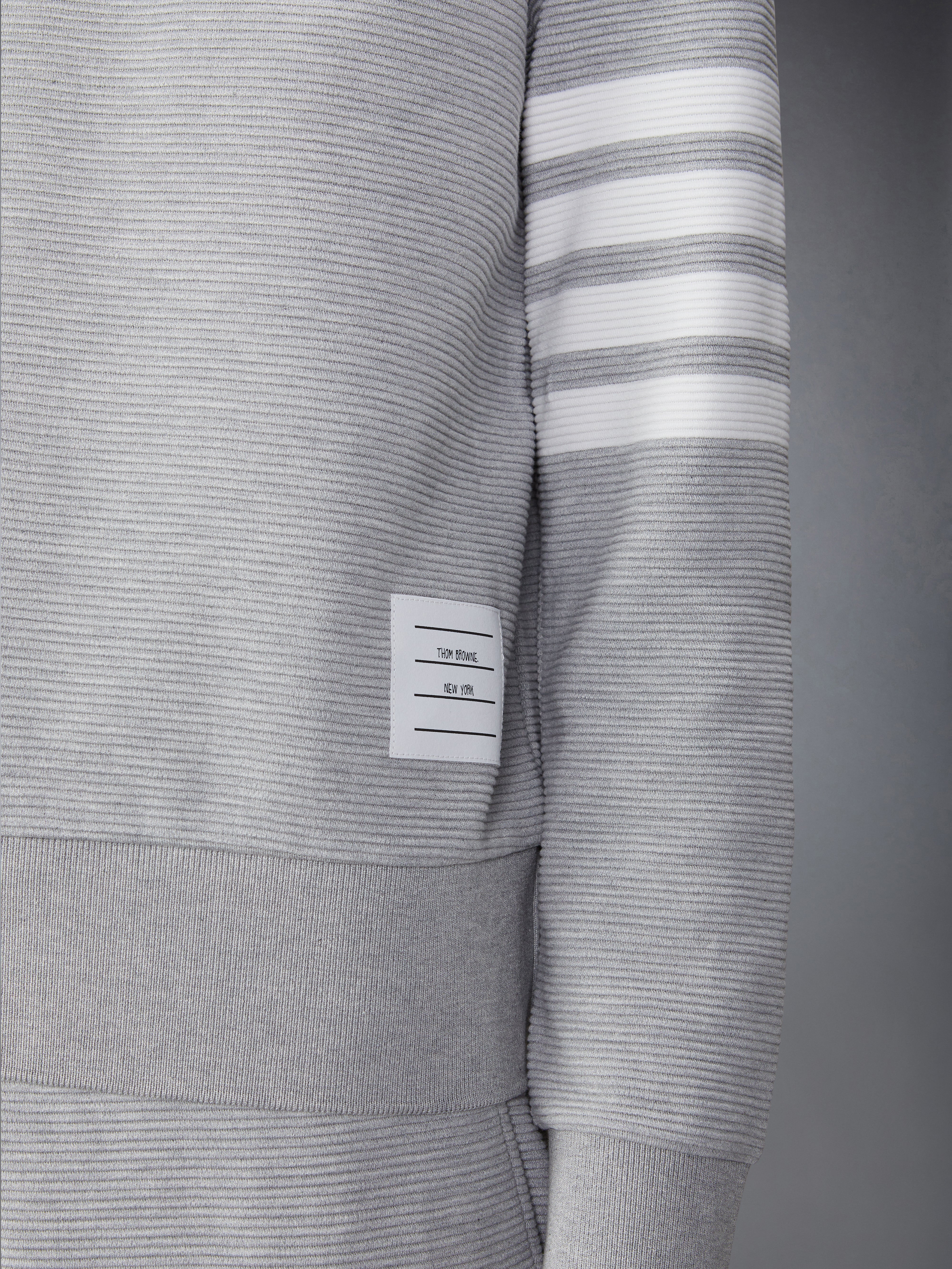 COTTON OTTOMAN RIB 4-BAR CREW NECK SWEATSHIRT - 5