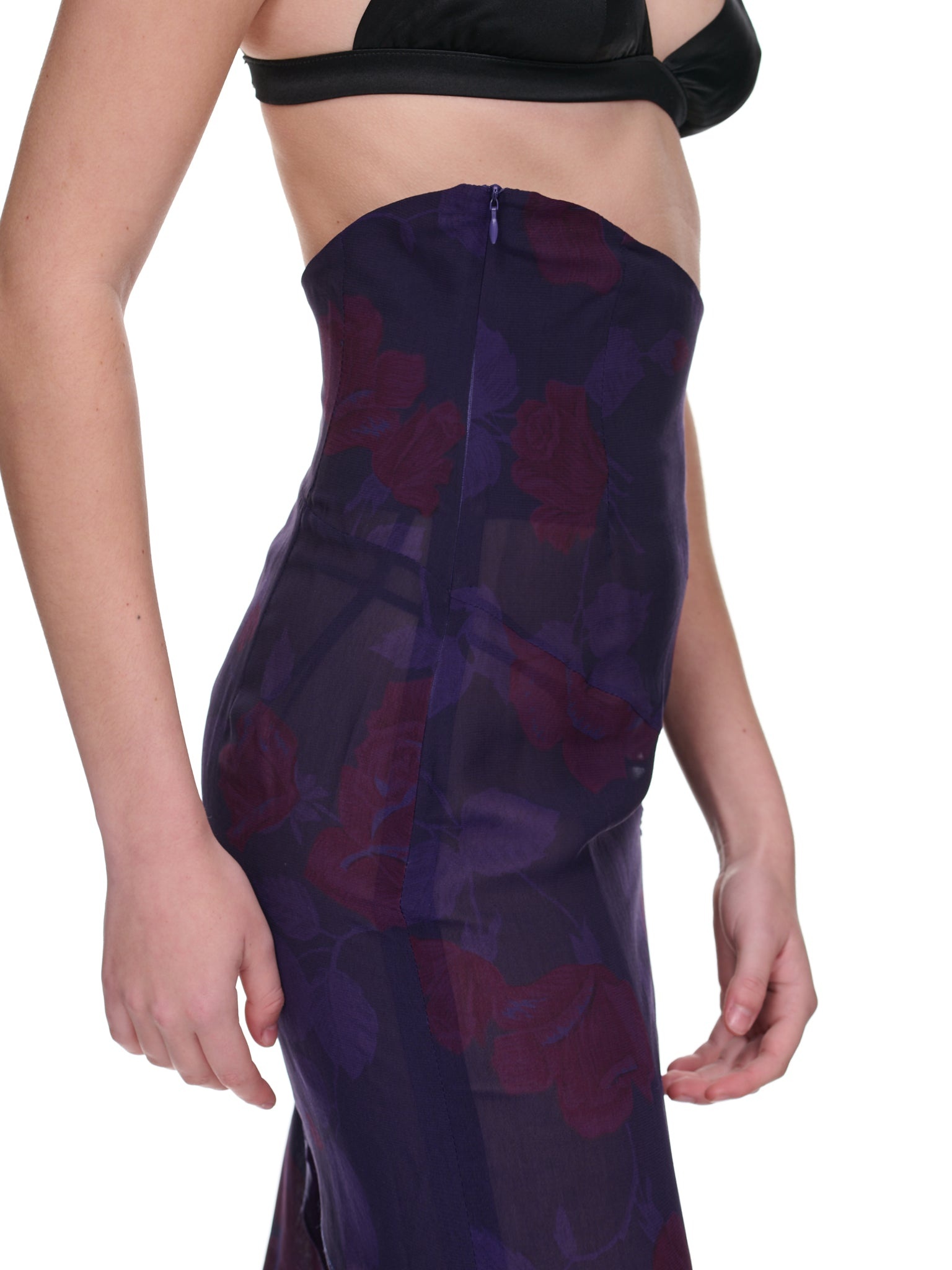 Asymmetric Sheer Skirt - 4