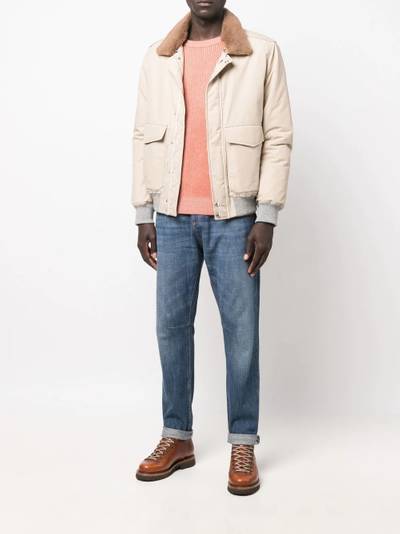 Brunello Cucinelli faux-fur trim jacket outlook