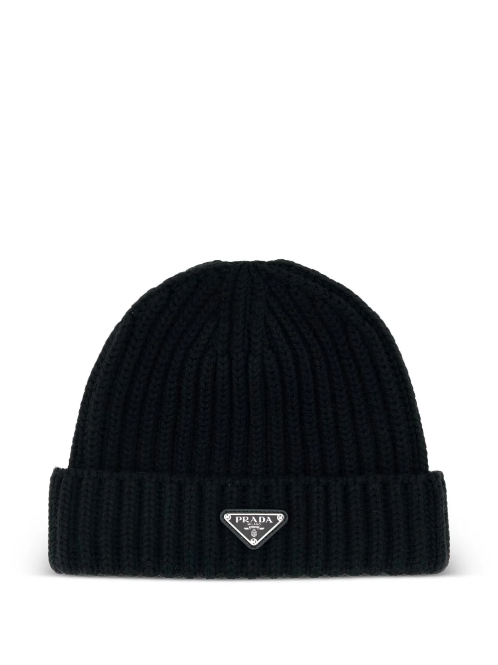triangle-logo beanie hat - 1