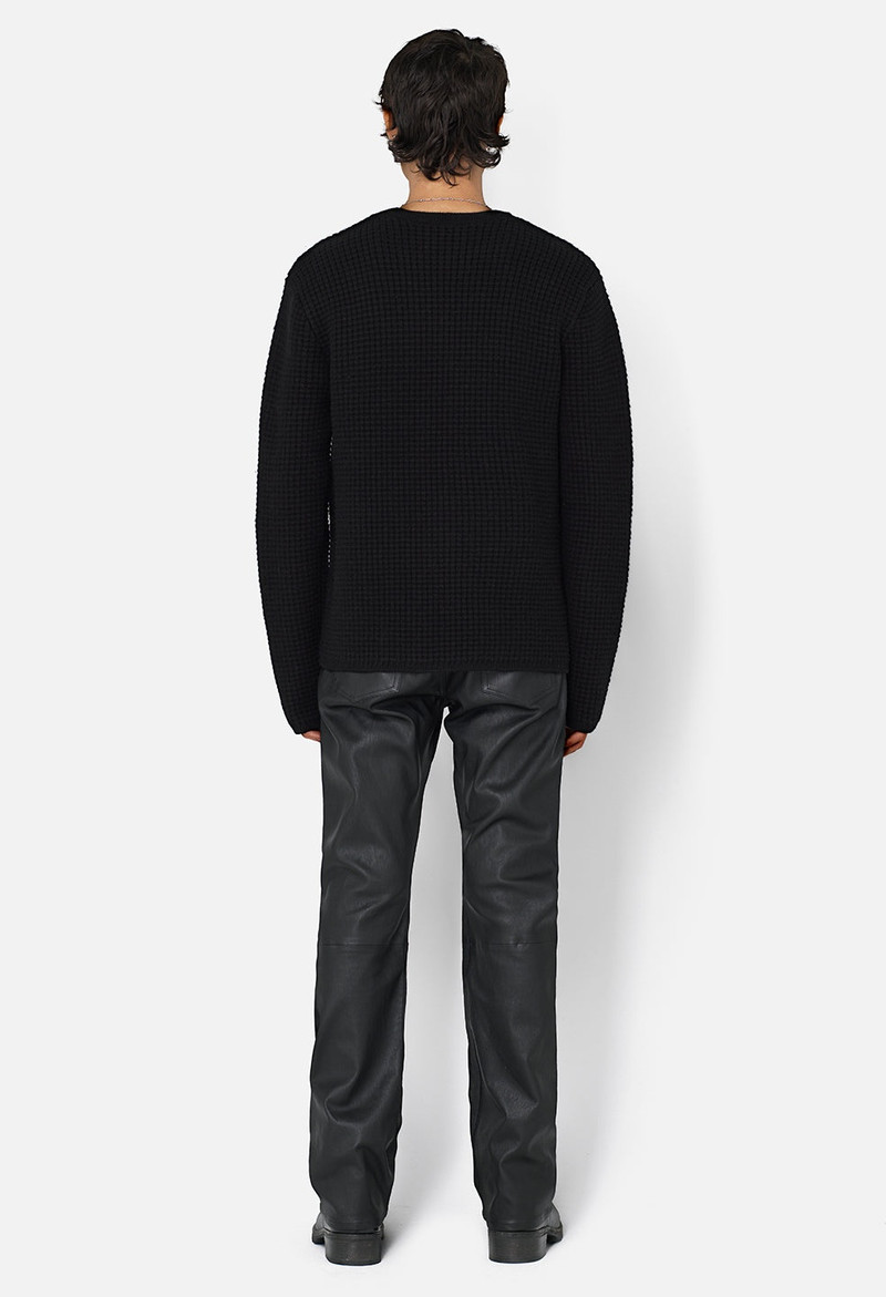 WOOL WAFFLE KNIT CREW 6