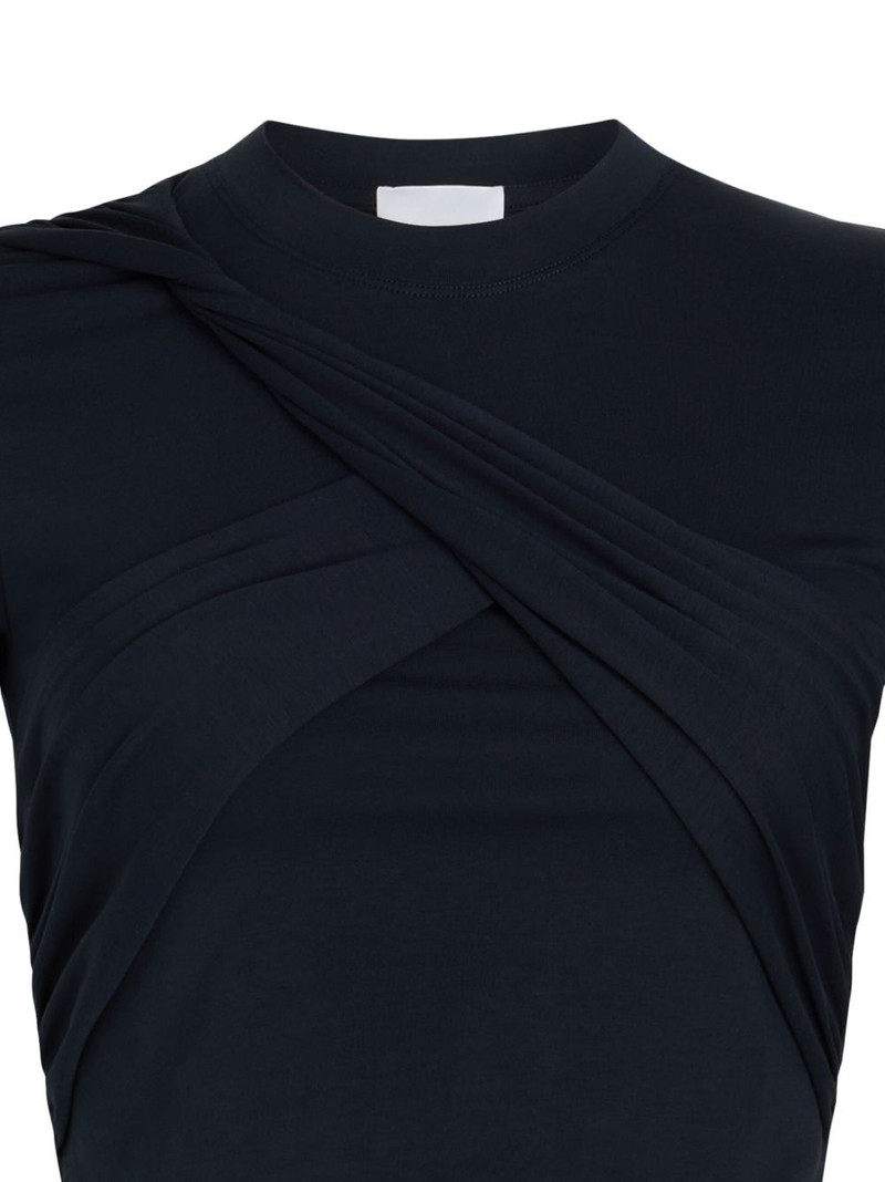 PATOU draped cropped organic cotton T-shirt outlook
