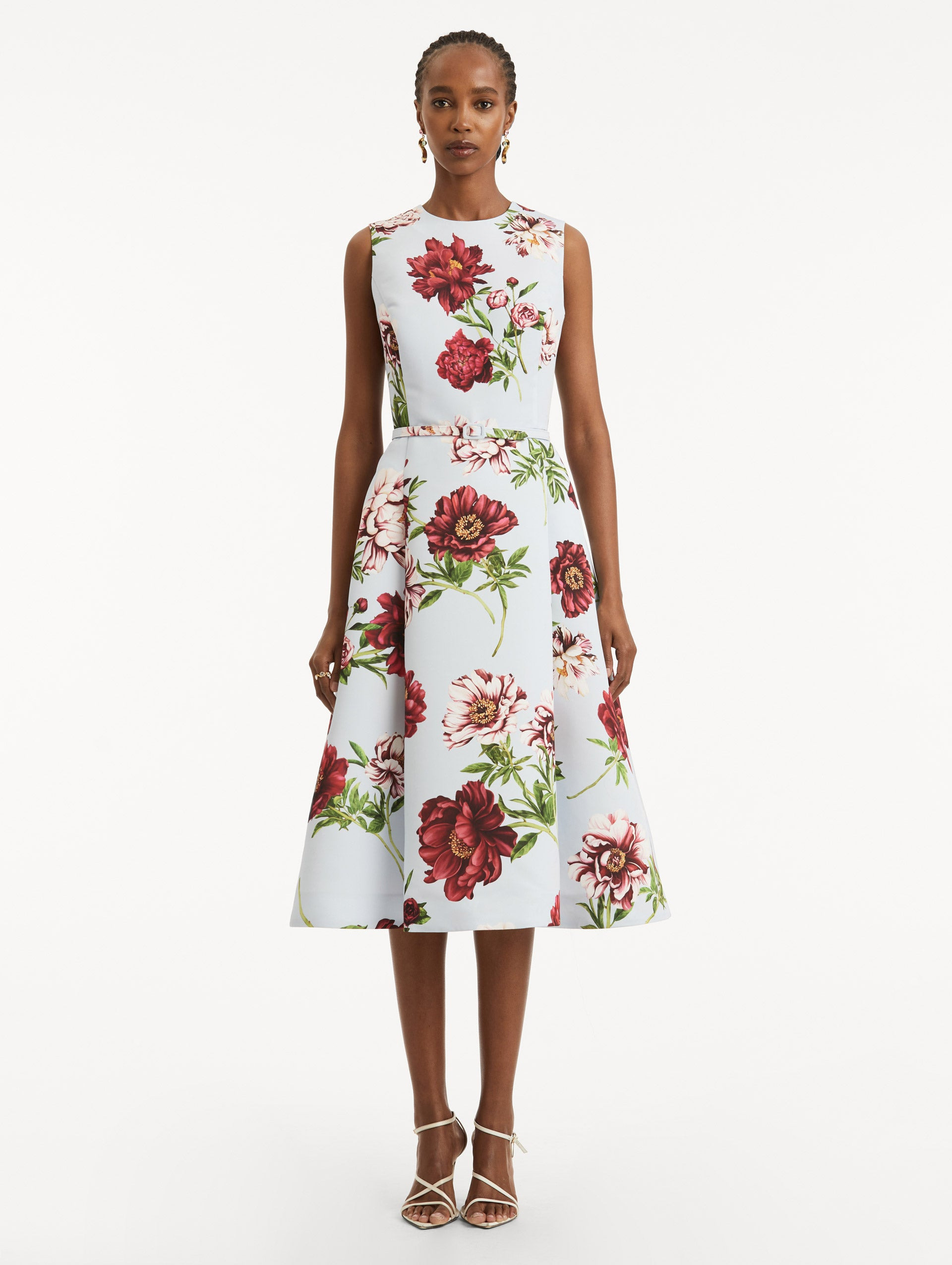 PEONY SILK FAILLE DRESS - 2