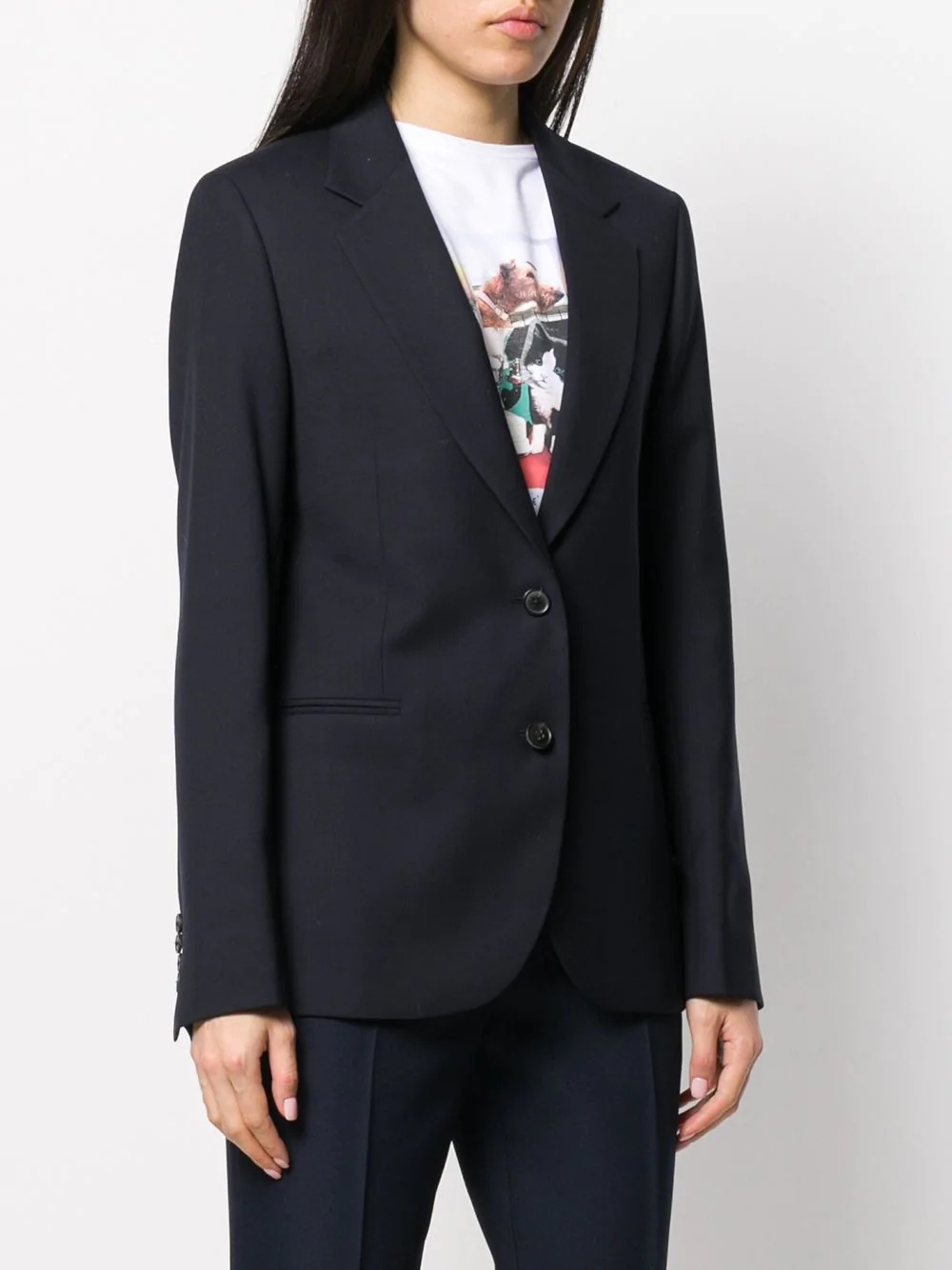 peaked lapel blazer - 3