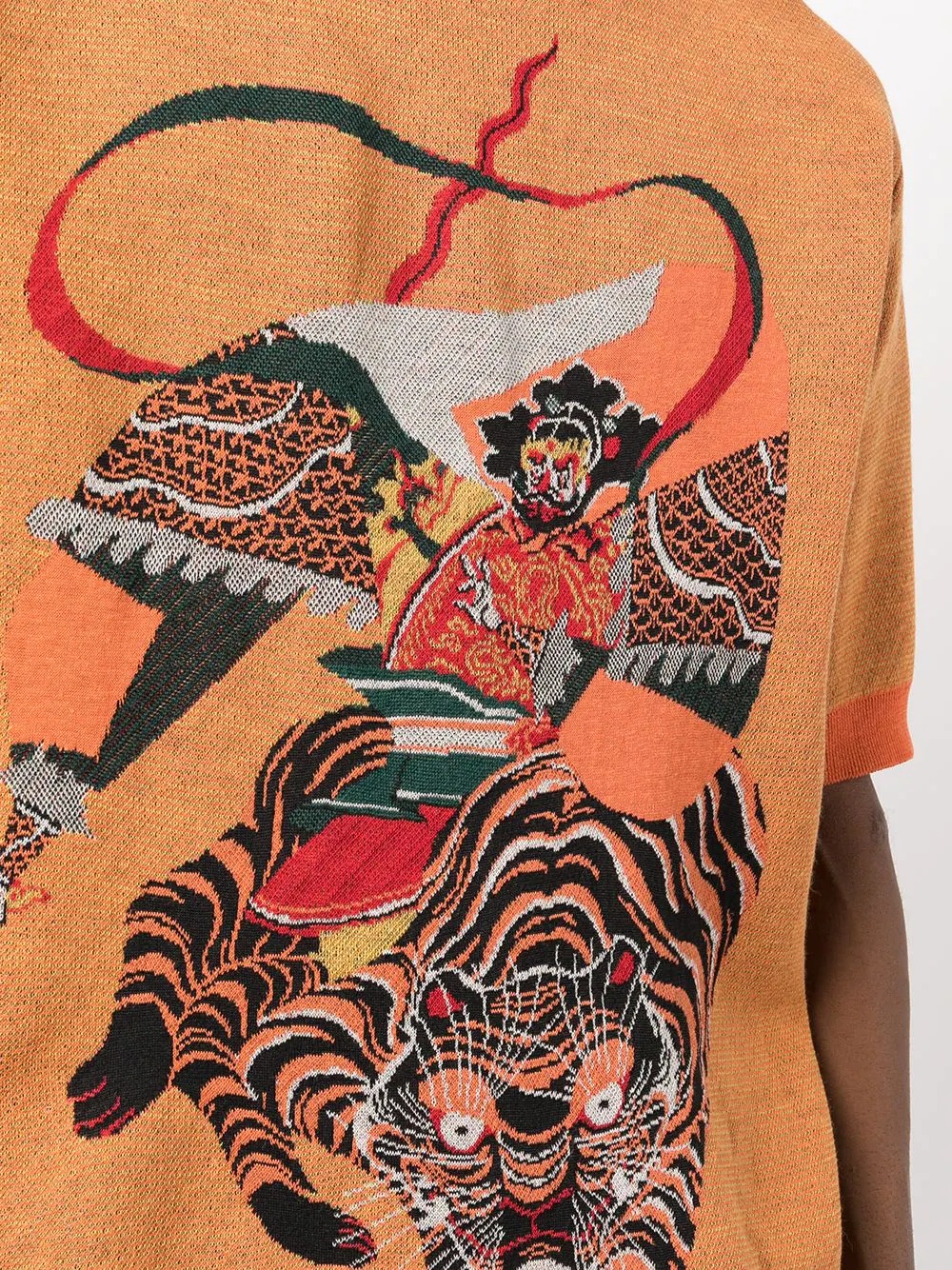 tiger intarsia-knit T-shirt - 5