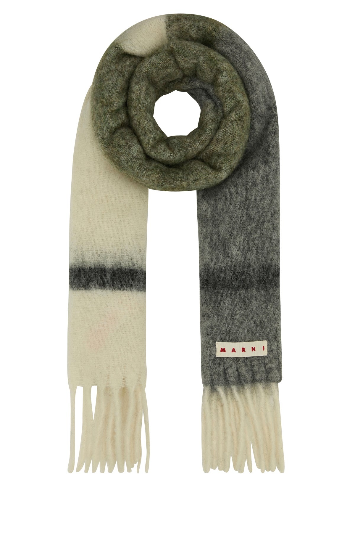 Multicolor mohair blend scarf - 1