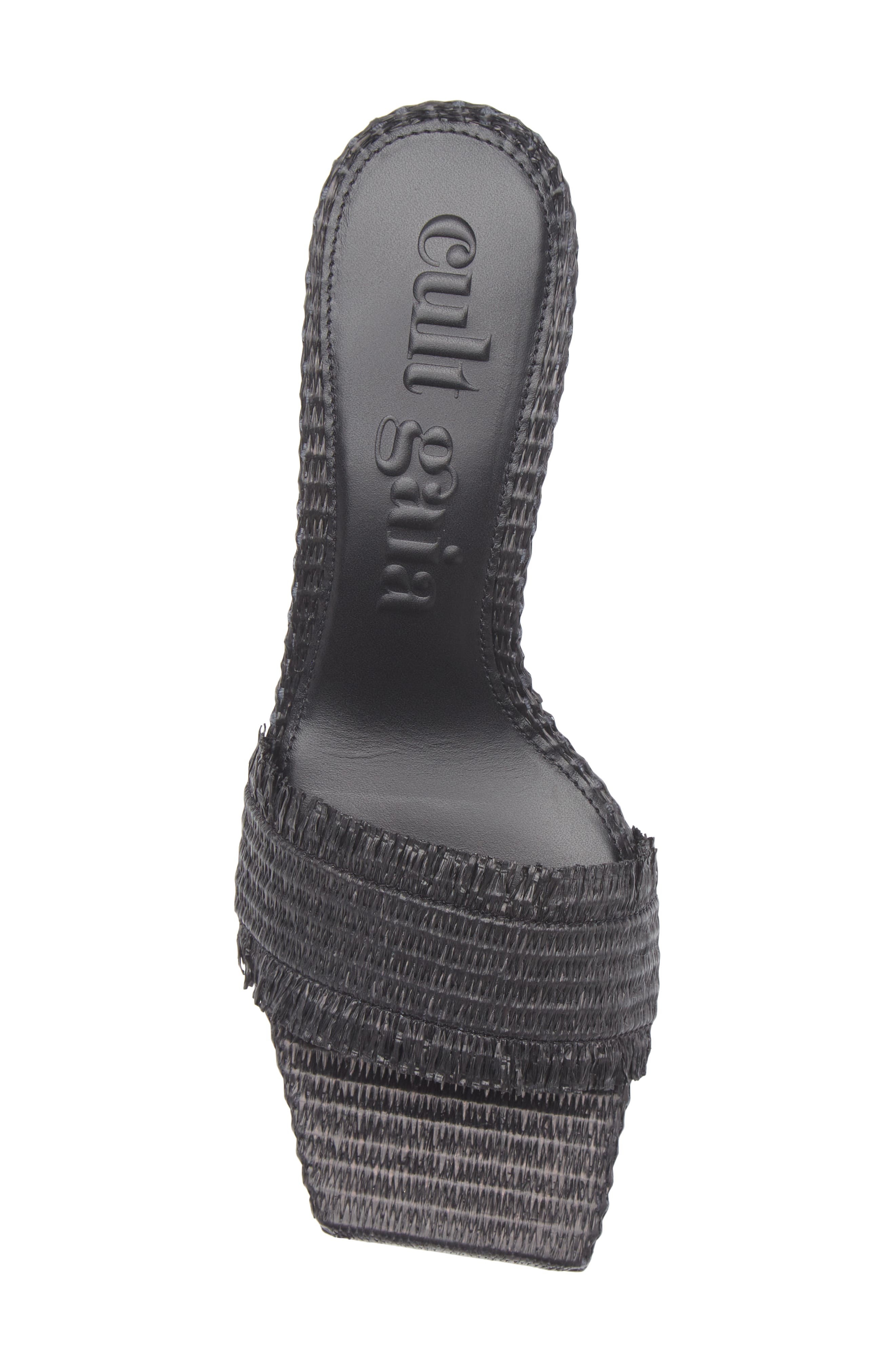 Cult Gaia Ada Raffia Slide Sandal in Black at Nordstrom - 5