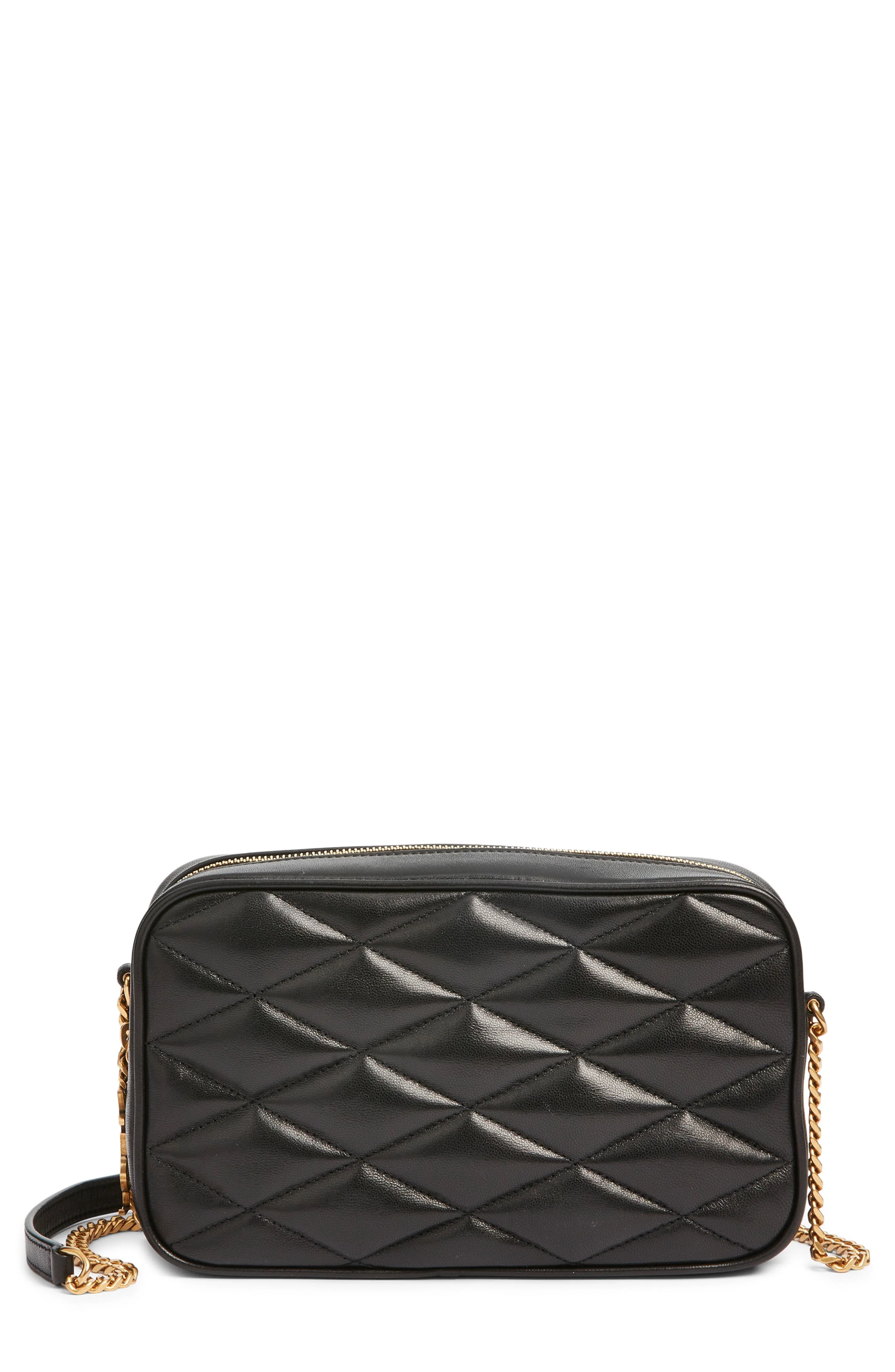 Saint Laurent Gaby Diamond Quilted Leather Camera Bag in Noir at Nordstrom - 1