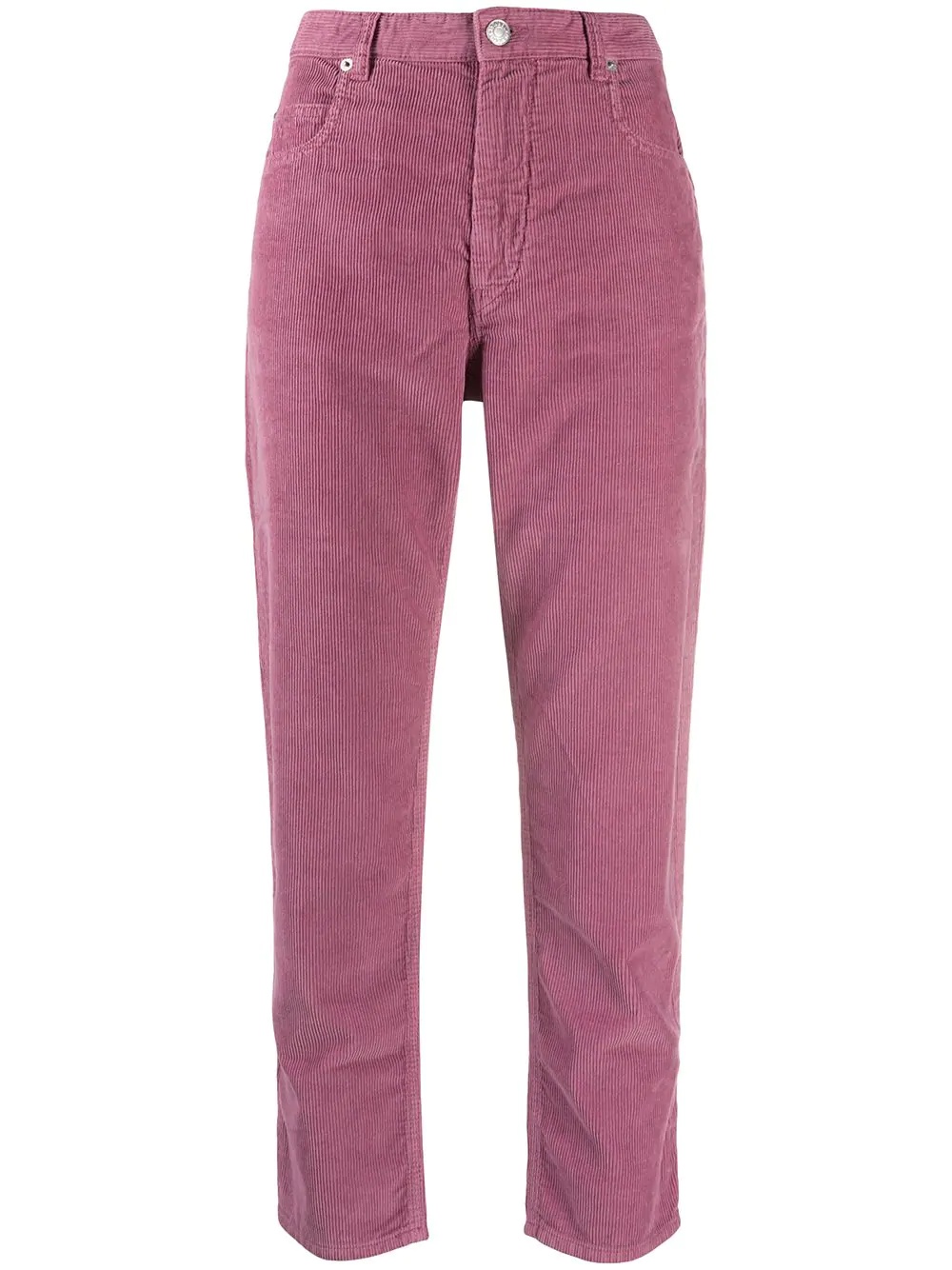 corduroy straight-leg trousers - 1