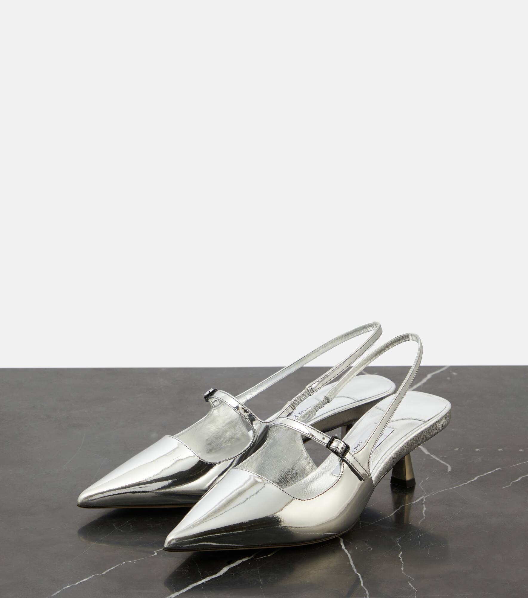 Didi 45 metallic leather slingback pumps - 5