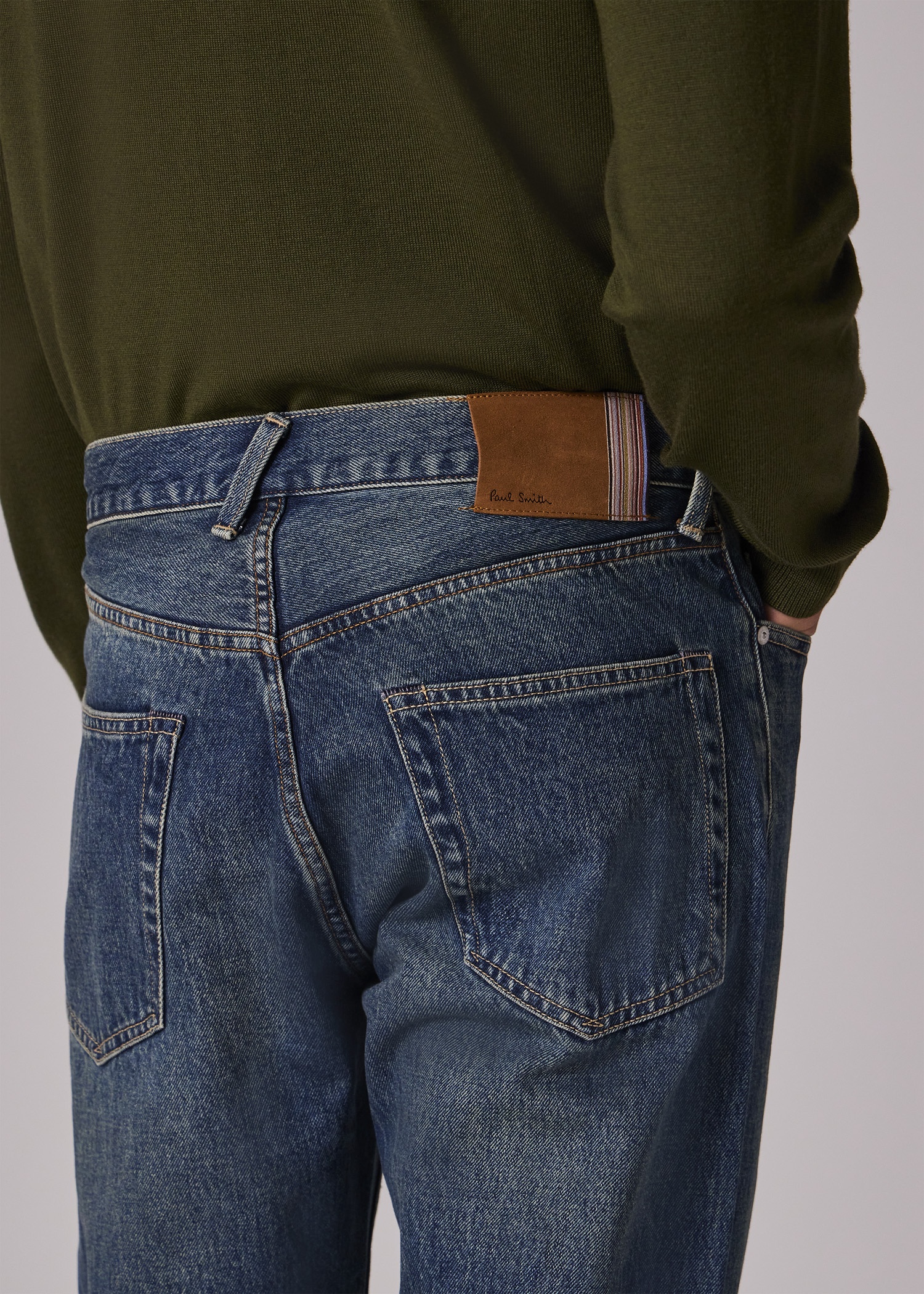 Straight-Fit Vintage-Wash Jeans - 6