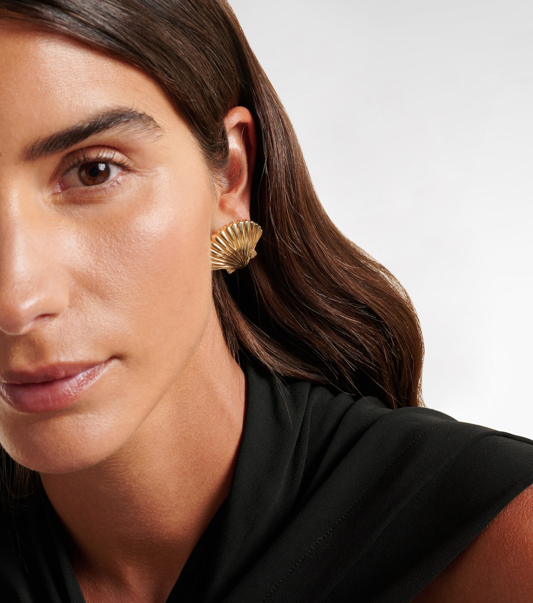 Venus Large 14kt gold earrings - 3
