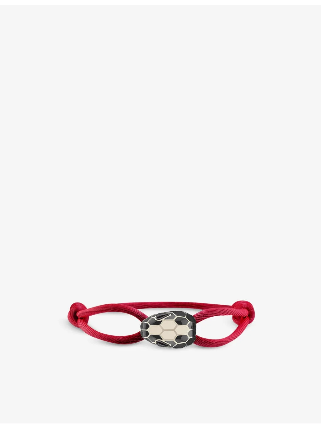 Serpenti Forever gold-plated brass, agate, enamel and cord bracelet - 1