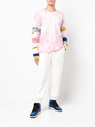 Kapital patchwork tie-dye longsleeved T-shirt outlook