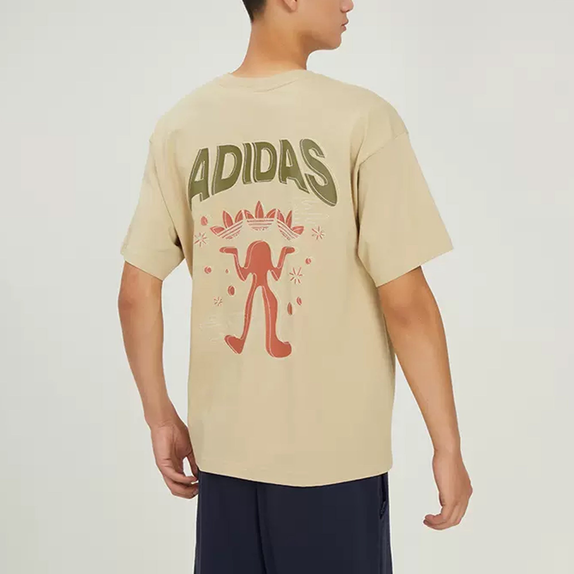 adidas originals Cotton Logo Short Sleeve Unisex Brown T-Shirt H47113 - 4