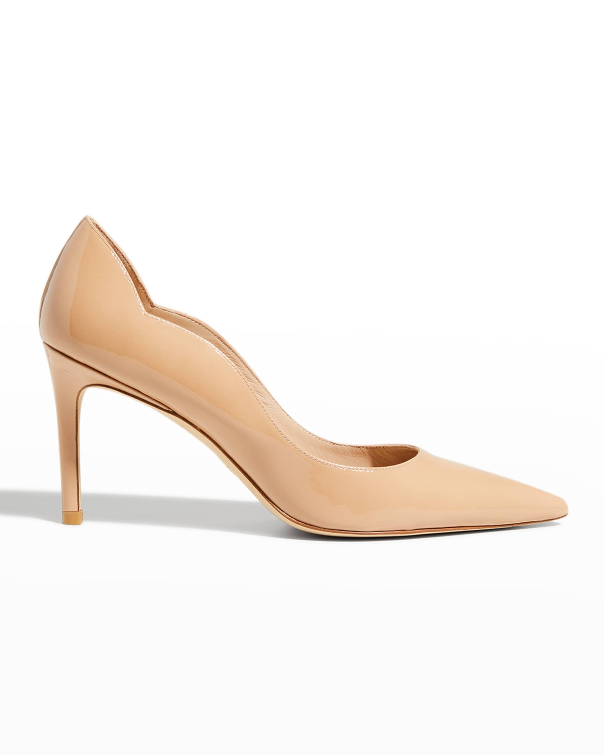 Stuart 85mm Patent Scallop Pumps - 1