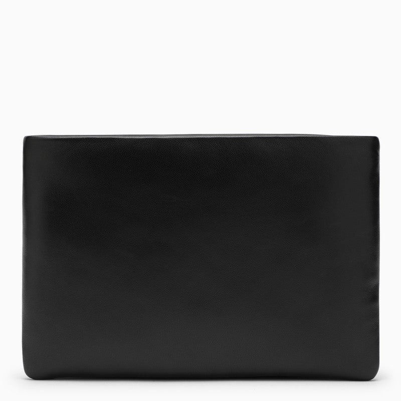 Saint Laurent Black Padded Leather Clutch Bag With Logo Men - 4