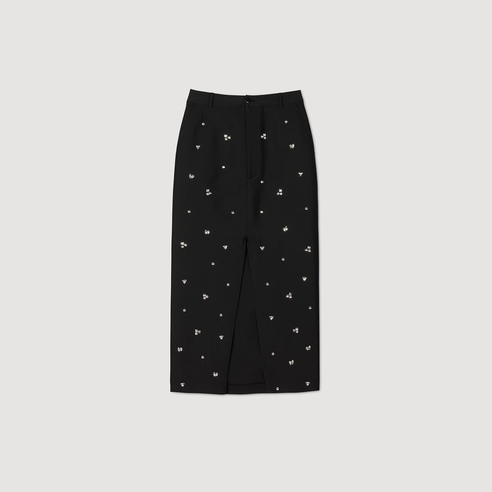 RHINESTONE PENCIL SKIRT - 1