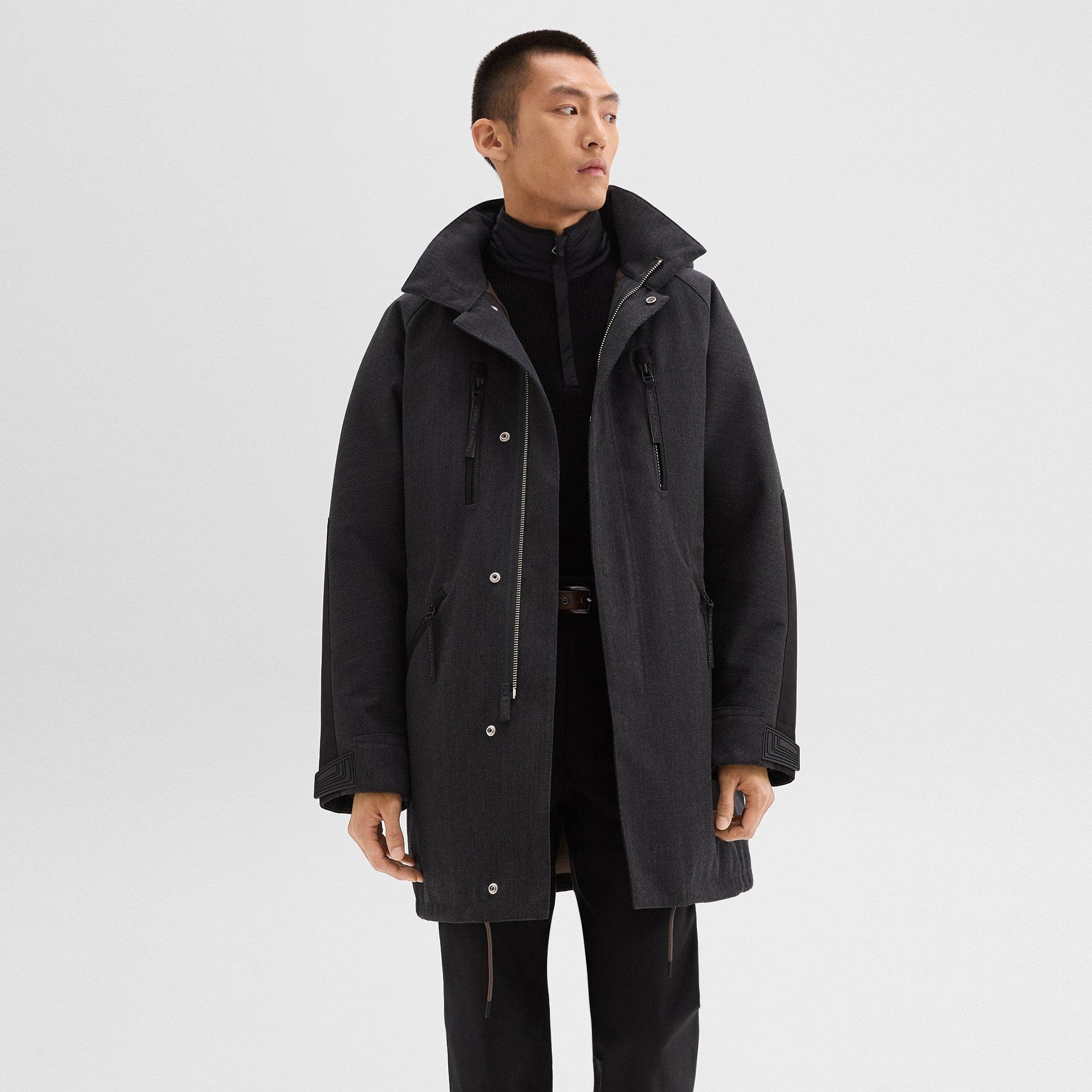 Hooded Parka in Wool-Blend Twill - 2