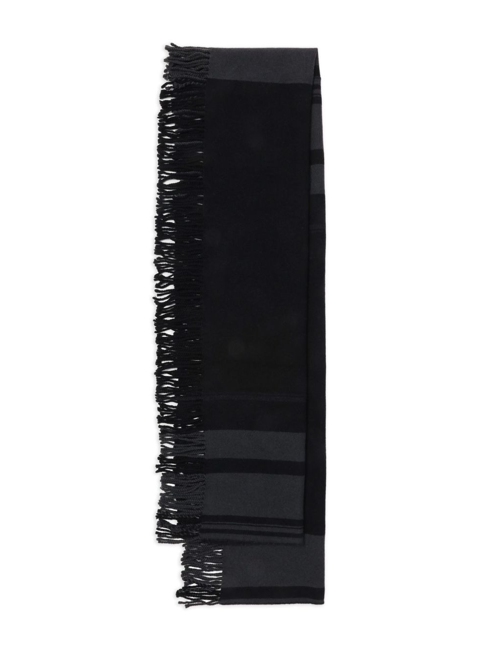 striped fringe scarf - 2