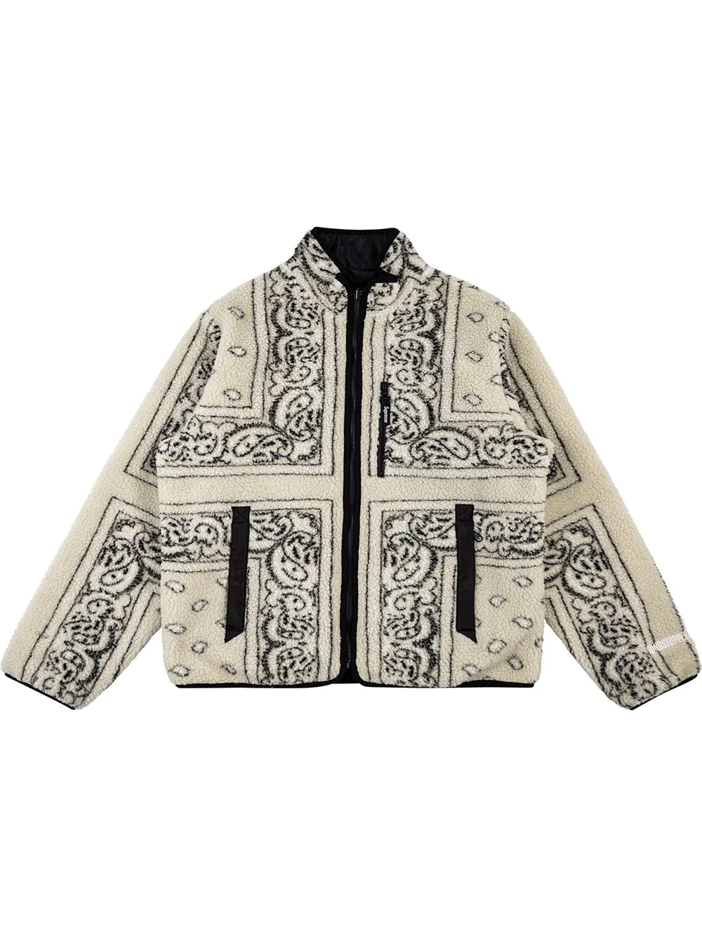 reversible bandana fleece jacket - 1