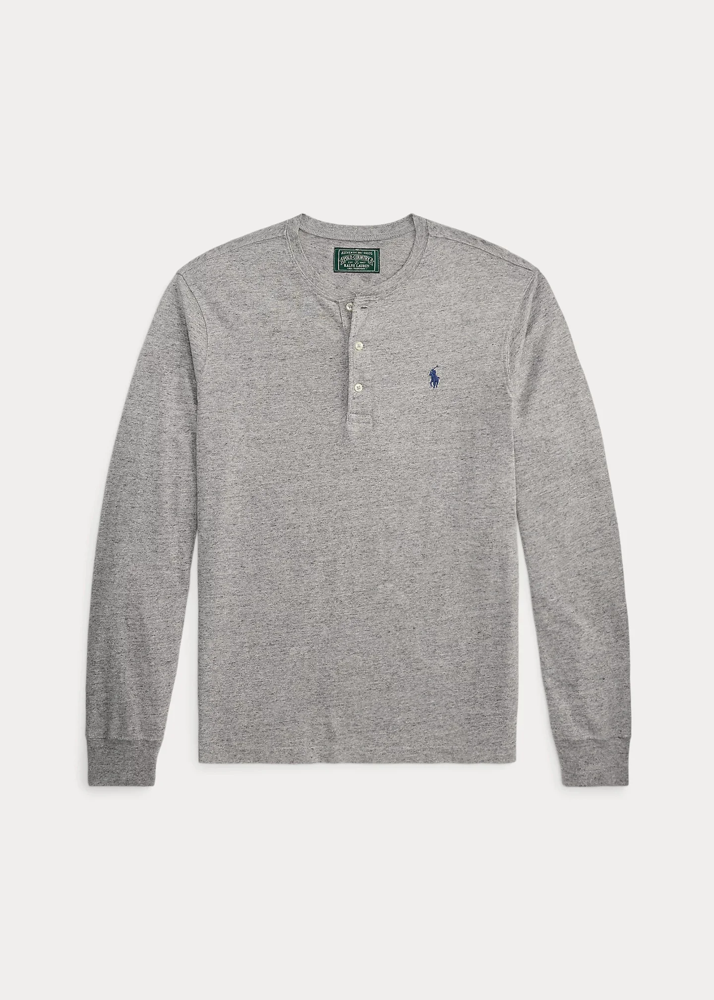 Classic Fit Jersey Henley Shirt - 1
