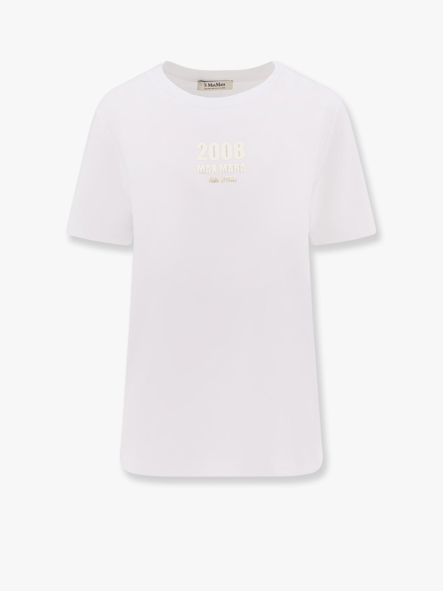 'S Max Mara Quieto Cotton T-Shirt With Print On The Front - 1