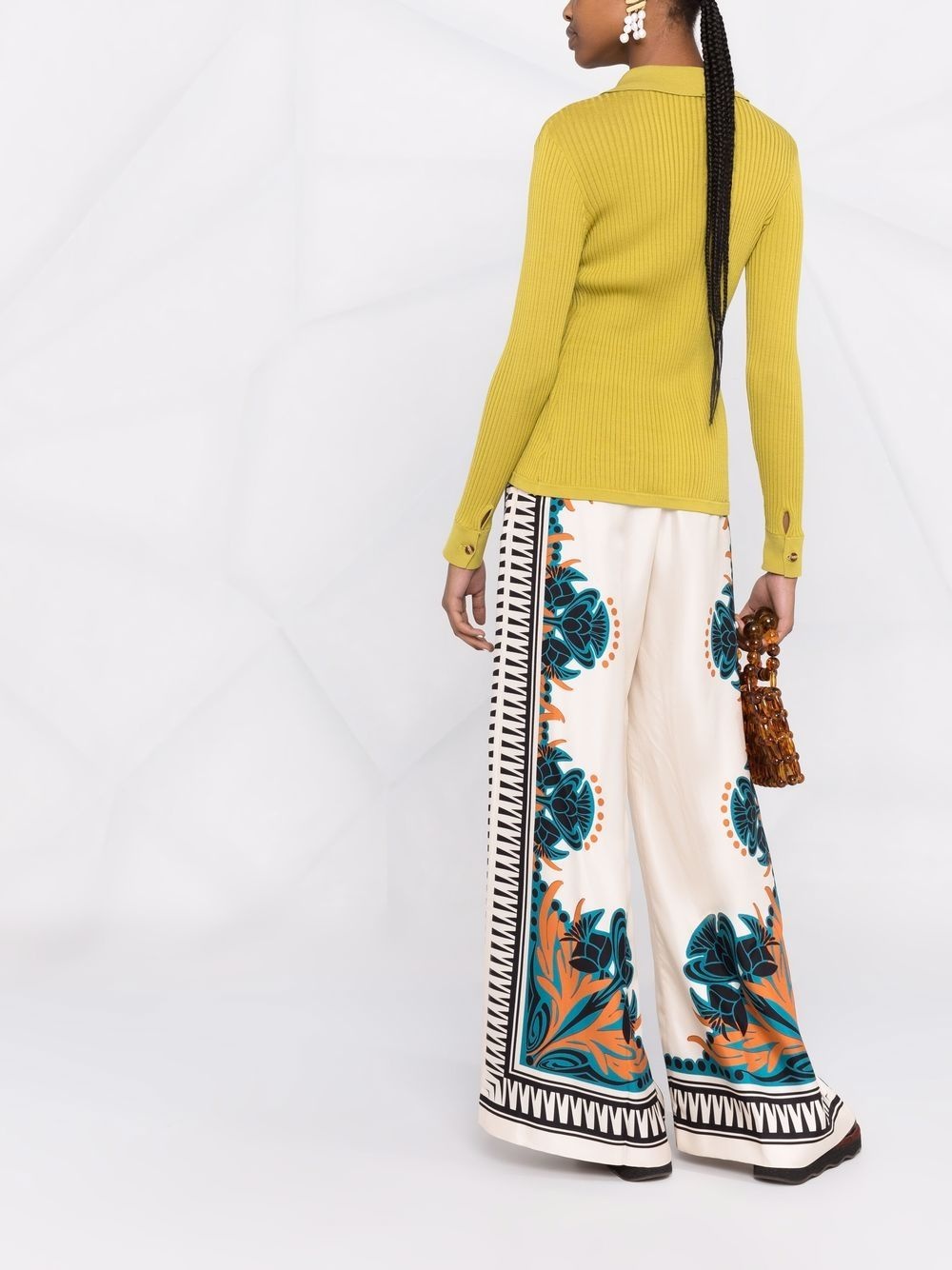 PlacÃ©e placed-print palazzo trousers - 4