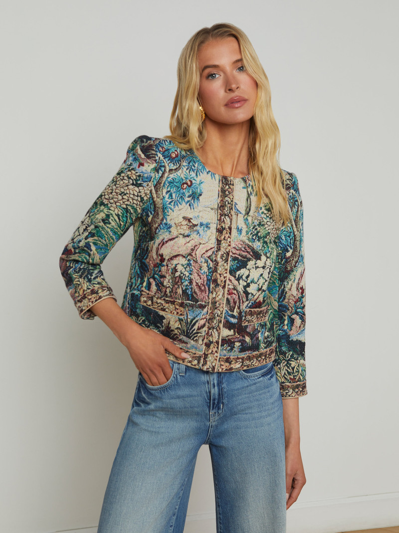 L'AGENCE Lian Tapestry Jacket outlook