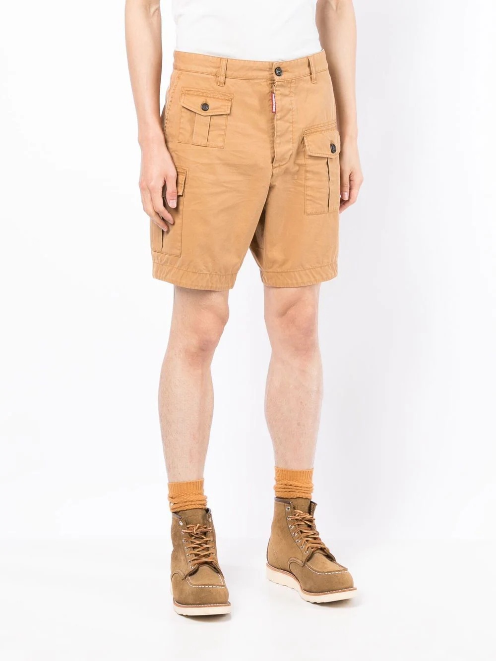 straight-leg cargo shorts - 3