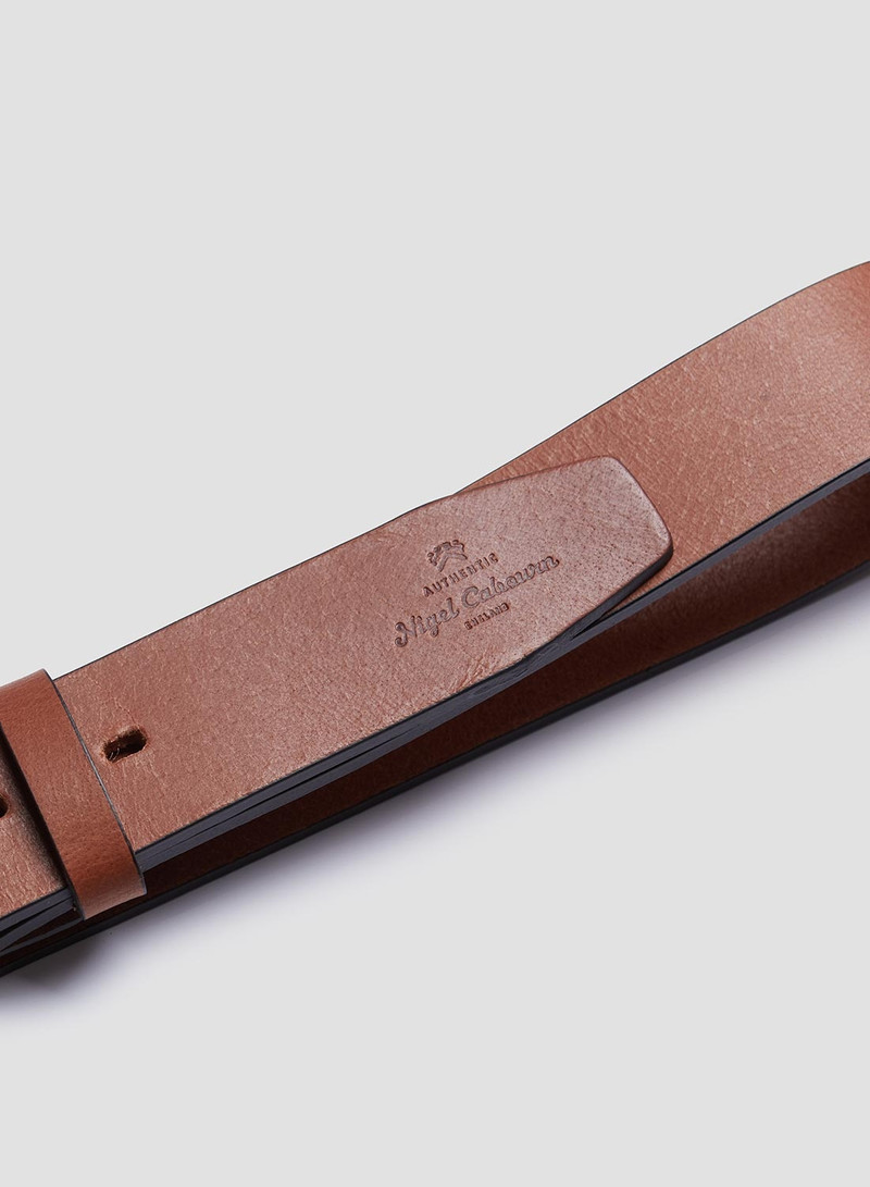 Nigel Cabourn Cuba Belt in Tan Leather outlook